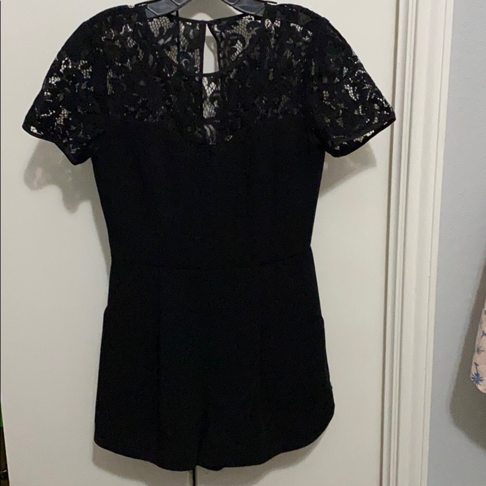 Black laced Romper- BCBG
